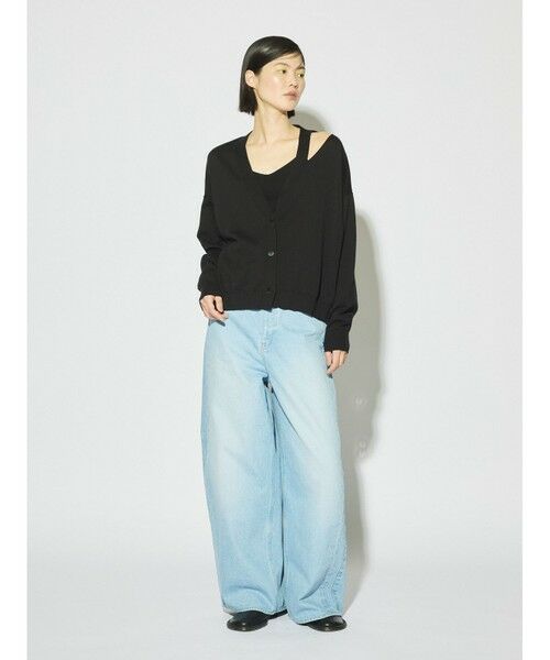 ！！ぽー！！☆新品未使用品☆【ミディウミソリッド】ワイドデニムパンツ♪ セール】 MIDIUMISOLID for Ladies バレルレッグワイドデニム