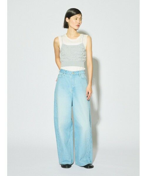 MIDIUMISOLID/ミディウミソリッド MIDIUMISOLID for Ladies バレルレッグワイドデニム ヴィンテージ(color97) SIZE 36 MIDIUMISOLID/ミディウミソリッド MIDIUMISOLID for Ladies バレルレッグワイドデニム ヴィンテージ(color97) SIZE 36