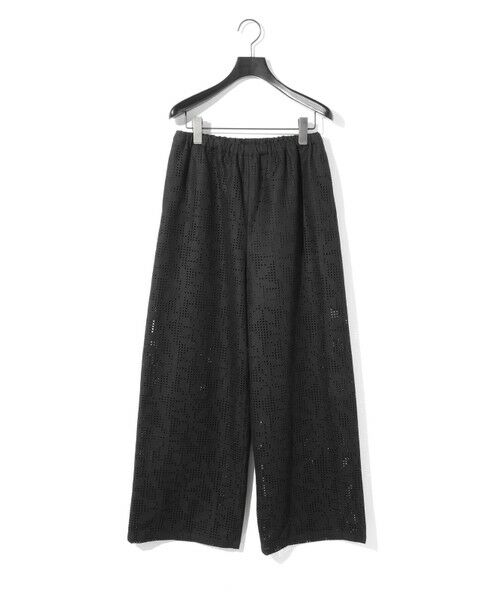 MIDIUMISOLID/ミディウミソリッド MIDIUMISOLID for Ladies レースイージーパンツ ブラック(color99) FREE MIDIUMISOLID/ミディウミソリッド MIDIUMISOLID for Ladies レースイージーパンツ ブラック(color99) FREE