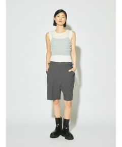 MIDIUMISOLID / ミディウミソリッド ショート・ハーフ・半端丈パンツ | MIDIUMISOLID for Ladies センタープレスショートパンツ