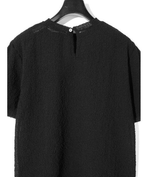 tシャツ MIDIUMISOLID for Ladies シアークルーネックパフスリーブプルオーバー レディース MIDIUMISOLID tシャツ for Ladies シアークルーネック