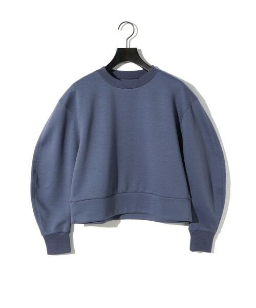 MIDIUMISOLID / ミディウミソリッド カットソー | MIDIUMISOLID for Ladies カーブスリーブダブルニットプルオーバー | 詳細1