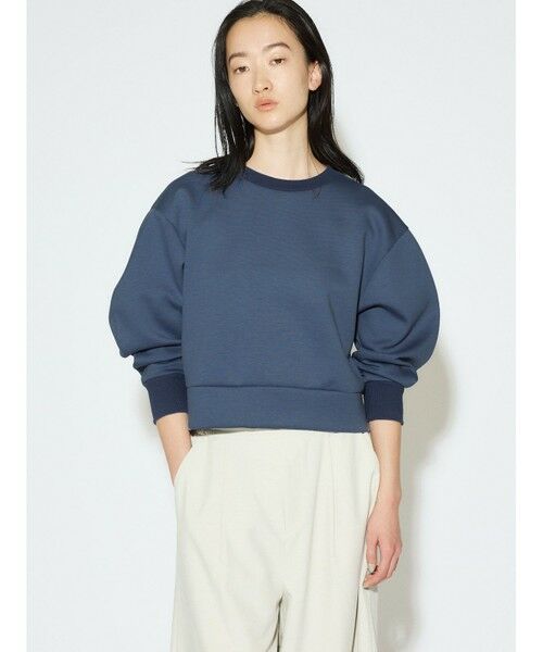 MIDIUMISOLID / ミディウミソリッド カットソー | MIDIUMISOLID for Ladies カーブスリーブダブルニットプルオーバー | 詳細3