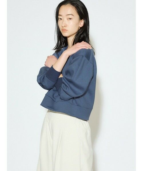 MIDIUMISOLID / ミディウミソリッド カットソー | MIDIUMISOLID for Ladies カーブスリーブダブルニットプルオーバー | 詳細5