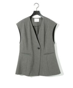 ベスト ジレ MIDIUMISOLID ノースリーブデニムジャケット（グラデーションブリーチ） レディース MIDIUMISOLID ベスト ジレ ノースリーブデニムジャケット
