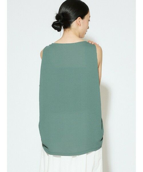 MIDIUMISOLID　ミディウミソリッド ワイドフィットブルゾン グリーン セール】 MIDIUMISOLID for Ladies ノースリーブタックワイド