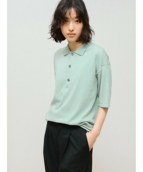 セール】 MIDIUMISOLID for Ladies ポロニットプルオーバー