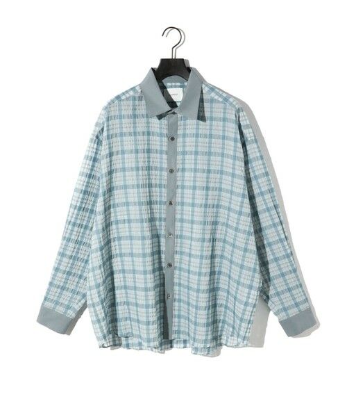 セール】 MIDIUMISOLID Men's シアーチェックシャツ （シャツ