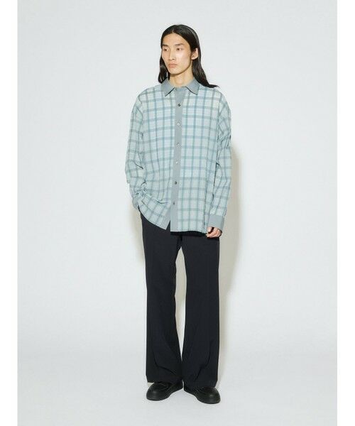 ☆mi様☆ セール】 MIDIUMISOLID Men's シアーチェックシャツ （シャツ
