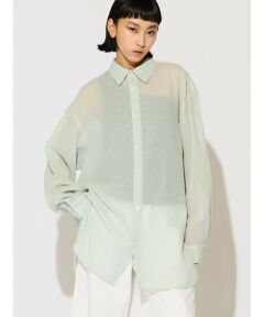 MIDIUMISOLID / ミディウミソリッド シャツ・ブラウス | MIDIUMISOLID Lady’s シアーロングスリーブシャツ