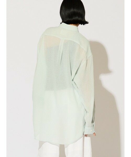 MIDIUMISOLID / ミディウミソリッド シャツ・ブラウス | MIDIUMISOLID Lady’s シアーロングスリーブシャツ | 詳細2