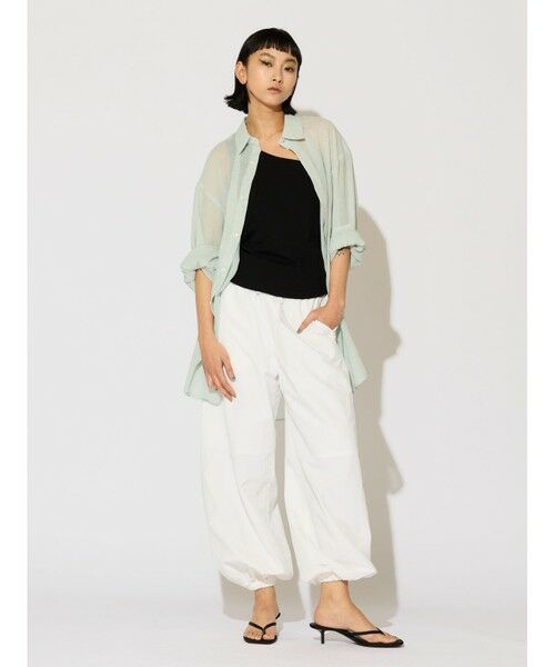 MIDIUMISOLID / ミディウミソリッド シャツ・ブラウス | MIDIUMISOLID Lady’s シアーロングスリーブシャツ | 詳細5