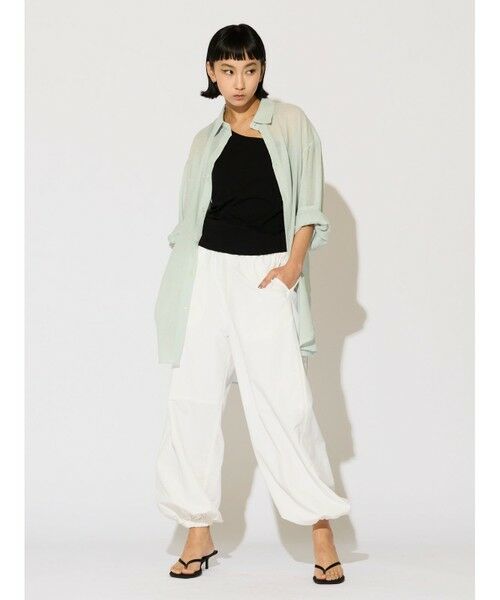 MIDIUMISOLID / ミディウミソリッド シャツ・ブラウス | MIDIUMISOLID Lady’s シアーロングスリーブシャツ | 詳細6