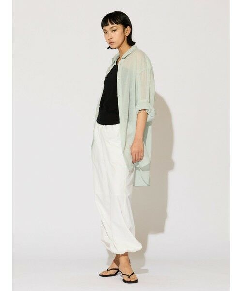 MIDIUMISOLID / ミディウミソリッド シャツ・ブラウス | MIDIUMISOLID Lady’s シアーロングスリーブシャツ | 詳細7