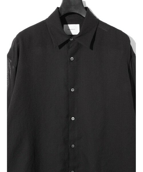 MIDIUMISOLID / ミディウミソリッド シャツ・ブラウス | MIDIUMISOLID Lady’s シアーロングスリーブシャツ | 詳細11