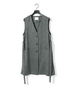 MIDIUMISOLID for Ladies ノーカラーベスト （ベスト
