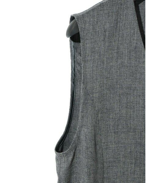 MIDIUMISOLID / ミディウミソリッド バックフレア ウールロング ベスト セール】 MIDIUMISOLID for Ladies Aラインノーカラーロングジレ