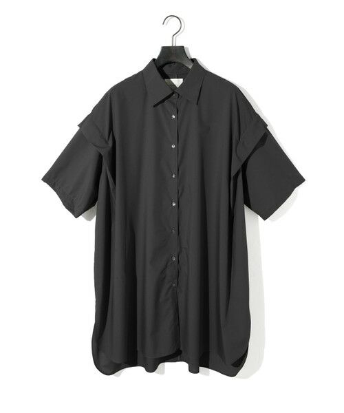 MIDIUMISOLID / ミディウミソリッド MIDIUMISOLID for Ladies トレンチシャツ MIDIUMISOLID ミディウミソリッド シャツ スタンドカラー