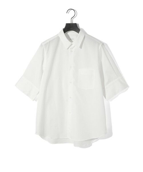 MIDIUMISOLID / ミディウミソリッド シャツ・ブラウス | MIDIUMISOLID for Ladies ハーフスリーブシャツ(オフホワイト(color11))