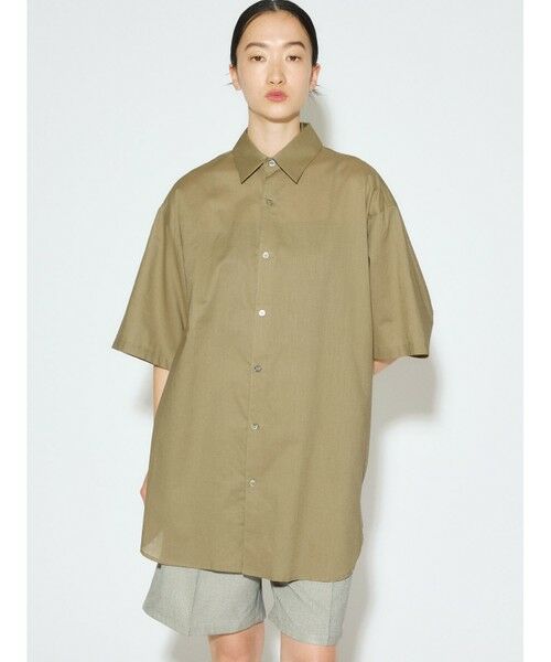 熱い販売 セール】 MIDIUMISOLID ハーフスリーブワイドシャツ Ladies for トップス