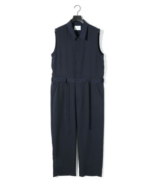 MIDIUMISOLID / ミディウミソリッド その他パンツ | MIDIUMISOLID for Ladies ベルト付きオールインワン（ネイビー(color77)）
