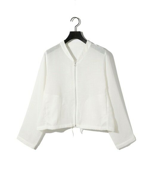 MIDIUMISOLID / ミディウミソリッド ブルゾン | MIDIUMISOLID for Ladies リネンライクメッシュブルゾン | 詳細9