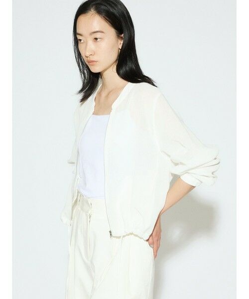 MIDIUMISOLID / ミディウミソリッド ブルゾン | MIDIUMISOLID for Ladies リネンライクメッシュブルゾン | 詳細12