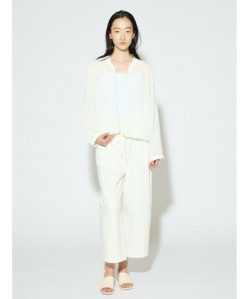 MIDIUMISOLID / ミディウミソリッド ブルゾン | MIDIUMISOLID for Ladies リネンライクメッシュブルゾン | 詳細13