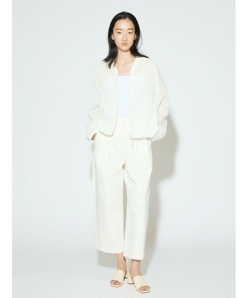 MIDIUMISOLID / ミディウミソリッド ブルゾン | MIDIUMISOLID for Ladies リネンライクメッシュブルゾン | 詳細14