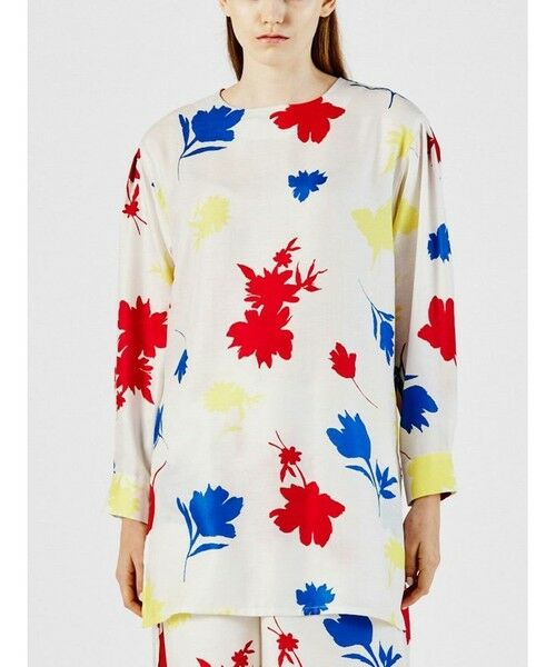 MIDIUMISOLID / ミディウミソリッド ロング・マキシ丈ワンピース | MIDIUMISOLID for Ladies フラワープリントワイドプルオーバー | 詳細1