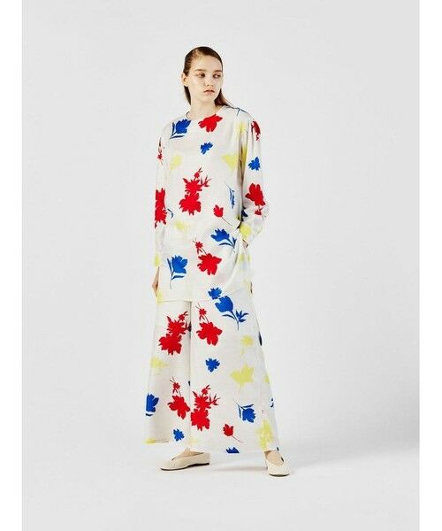 MIDIUMISOLID / ミディウミソリッド ロング・マキシ丈ワンピース | MIDIUMISOLID for Ladies フラワープリントワイドプルオーバー | 詳細10