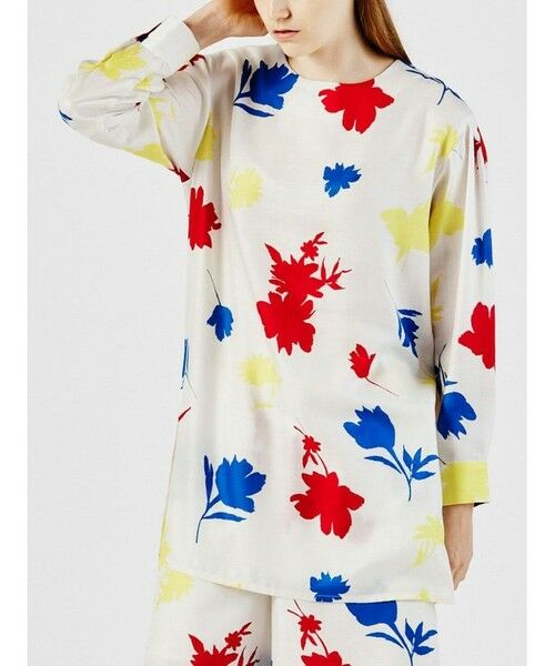 MIDIUMISOLID / ミディウミソリッド ロング・マキシ丈ワンピース | MIDIUMISOLID for Ladies フラワープリントワイドプルオーバー | 詳細3