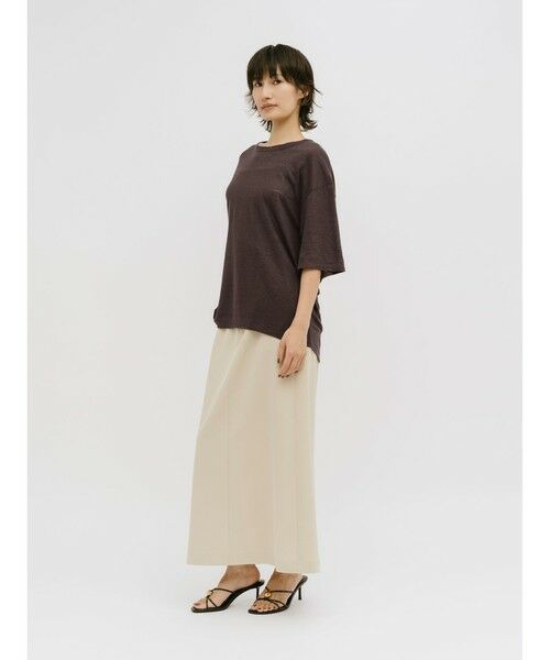 MIDIUMISOLID / ミディウミソリッド カットソー | MIDIUMISOLID for Ladies ハーフスリーブリネンワイドプルオーバー | 詳細16
