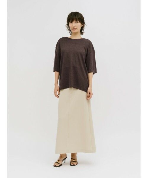 MIDIUMISOLID / ミディウミソリッド カットソー | MIDIUMISOLID for Ladies ハーフスリーブリネンワイドプルオーバー | 詳細15