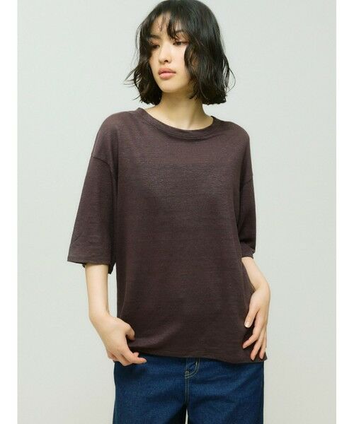 セール】 MIDIUMISOLID for Ladies ハーフスリーブリネンワイド