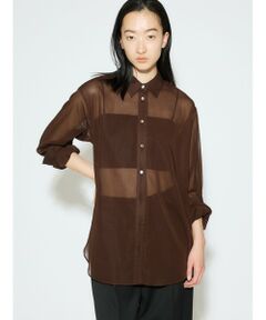 MIDIUMISOLID / ミディウミソリッド シャツ・ブラウス | MIDIUMISOLID for Ladies シアーボイルベーシックシャツ