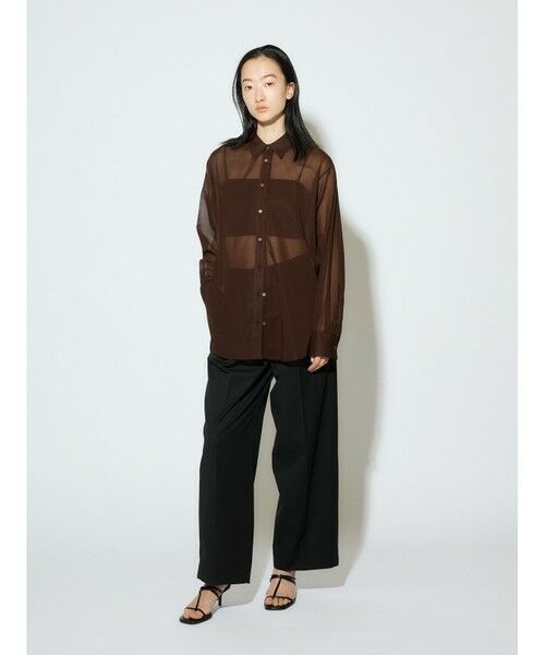 MIDIUMISOLID / ミディウミソリッド シャツ・ブラウス | MIDIUMISOLID for Ladies シアーボイルベーシックシャツ | 詳細5