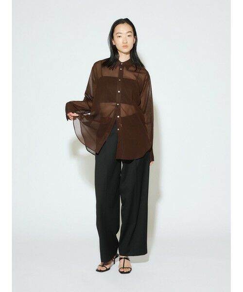 MIDIUMISOLID / ミディウミソリッド シャツ・ブラウス | MIDIUMISOLID for Ladies シアーボイルベーシックシャツ | 詳細6