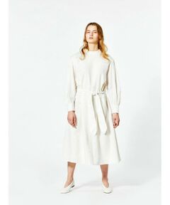 MIDIUMISOLID / ミディウミソリッド ロング・マキシ丈ワンピース | MIDIUMISOLID for Ladies リネンボリュームスリーブAラインワンピース