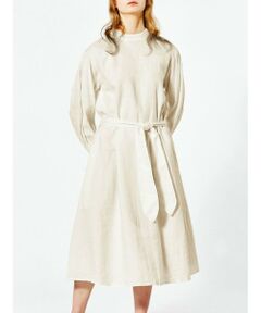 MIDIUMISOLID / ミディウミソリッド ロング・マキシ丈ワンピース | MIDIUMISOLID for Ladies リネンボリュームスリーブAラインワンピース