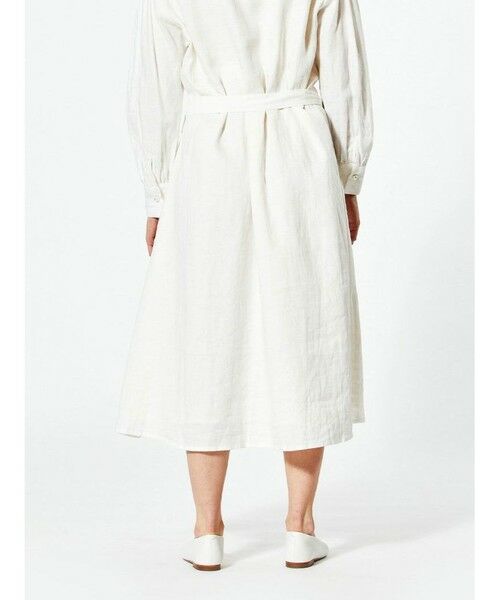 MIDIUMISOLID / ミディウミソリッド ロング・マキシ丈ワンピース | MIDIUMISOLID for Ladies リネンボリュームスリーブAラインワンピース | 詳細11