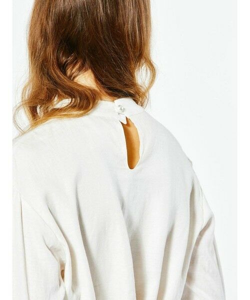 MIDIUMISOLID / ミディウミソリッド ロング・マキシ丈ワンピース | MIDIUMISOLID for Ladies リネンボリュームスリーブAラインワンピース | 詳細12