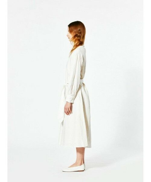 MIDIUMISOLID / ミディウミソリッド ロング・マキシ丈ワンピース | MIDIUMISOLID for Ladies リネンボリュームスリーブAラインワンピース | 詳細2