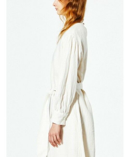 MIDIUMISOLID / ミディウミソリッド ロング・マキシ丈ワンピース | MIDIUMISOLID for Ladies リネンボリュームスリーブAラインワンピース | 詳細8