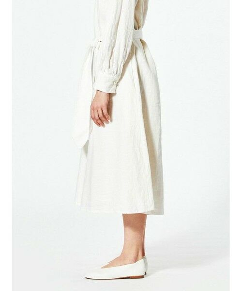 MIDIUMISOLID / ミディウミソリッド ロング・マキシ丈ワンピース | MIDIUMISOLID for Ladies リネンボリュームスリーブAラインワンピース | 詳細9
