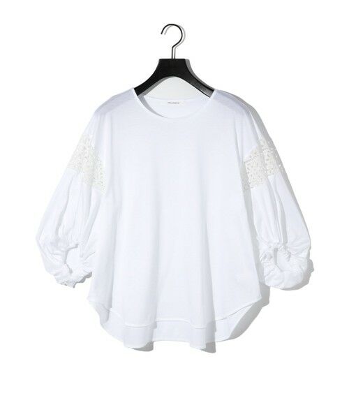 セール】 MIDIUMISOLID for Ladies レース切り替えパフスリーブ