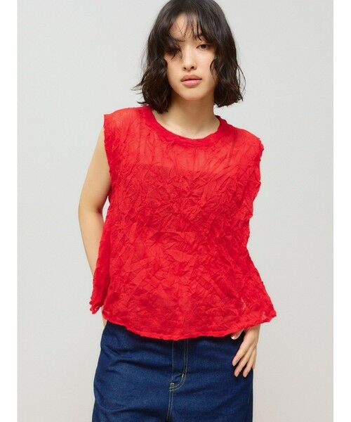 セール】 MIDIUMISOLID for Ladies シアーワッシャーベスト