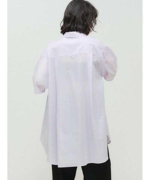 セール】 MIDIUMISOLID for Ladies ハーフスリーブワイドシャツ