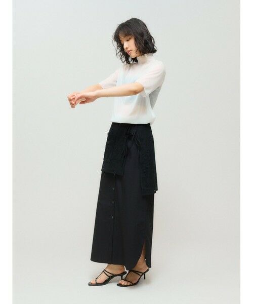 MIDIUMISOLID / ミディウミソリッド ロング・マキシ丈スカート | MIDIUMISOLID for Ladies レースレイヤードスカート | 詳細4