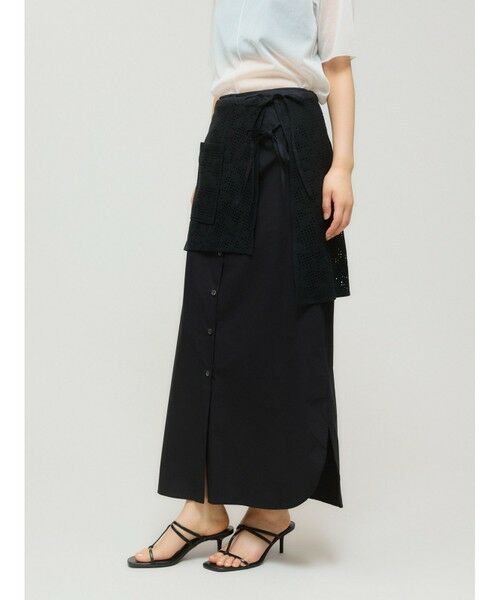 MIDIUMISOLID / ミディウミソリッド ロング・マキシ丈スカート | MIDIUMISOLID for Ladies レースレイヤードスカート | 詳細8